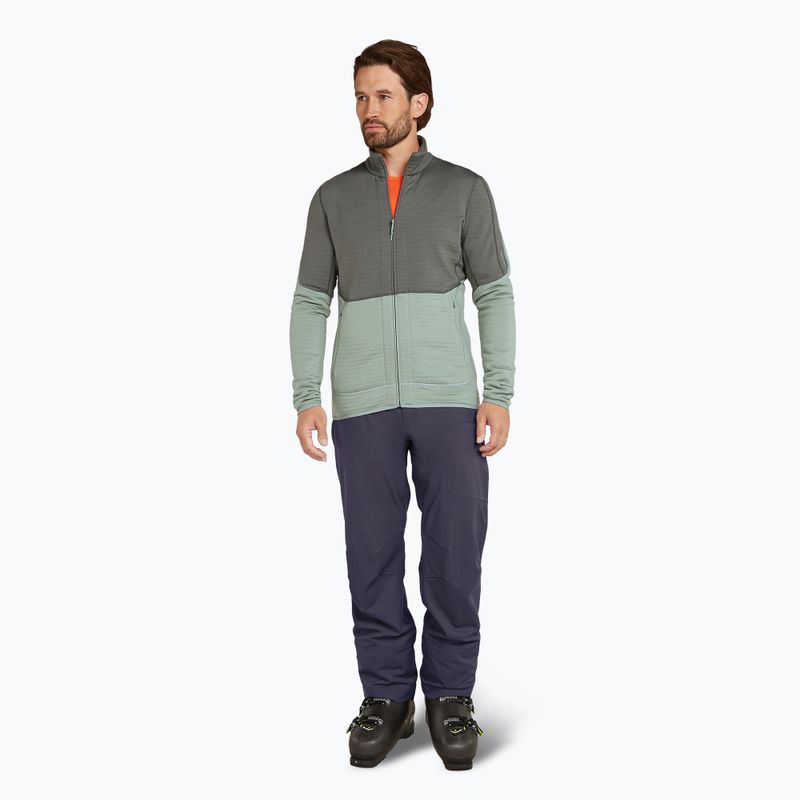 Кофта чоловіча icebreaker Merino 400 RealFleece Descender LS Zip galaxy/ moss/ cb 2