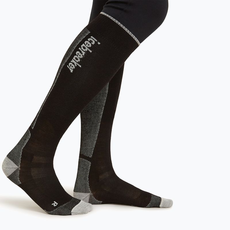 Шкарпетки лижні чоловічі icebreaker Merino Ski+ Ultralight OTC black/ether/graphite 2