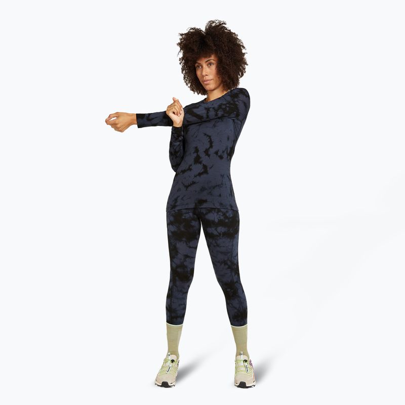 Лонгслів термічний жіночий icebreaker Merino 200 Oasis Crewe Cloud Dye graphite/black 2