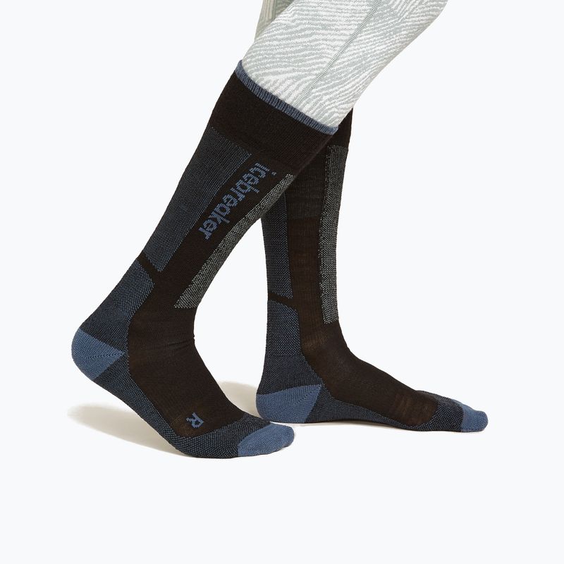 Шкарпетки гірськолижні жіночі Icebreaker Merino Ski+ Light OTC black/dawn/graphite 2