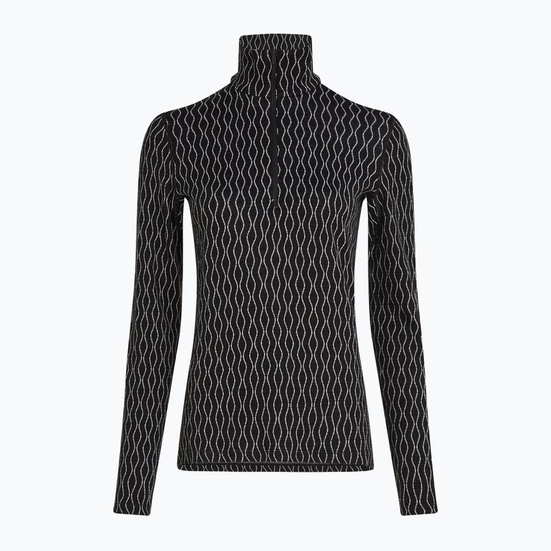 Жіноча термоактивна кофта icebreaker Merino 260 Vertex LS HZ On-Piste black/ snow/j 5