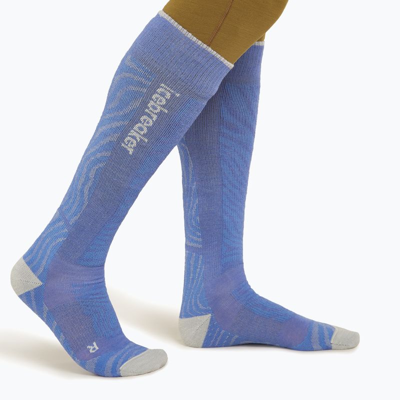Шкарпетки лижні чоловічі icebreaker Merino Ski+ Medium OTC Mountain Contour brilliant/ether/baja 2