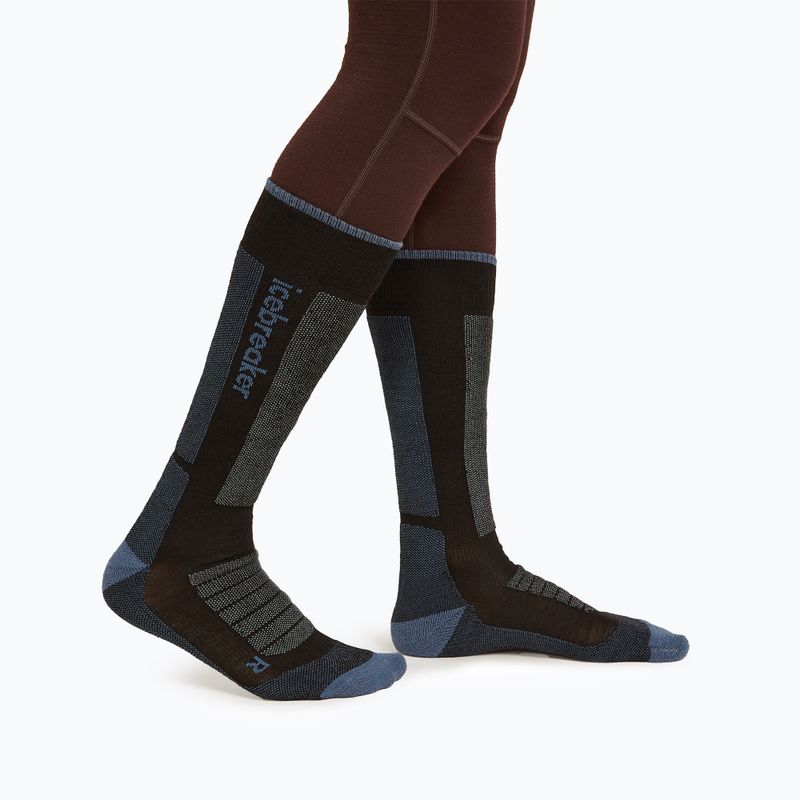 Шкарпетки лижні жіночі icebreaker Merino Ski+ Ultralight OTC black/dawn/graphite 2