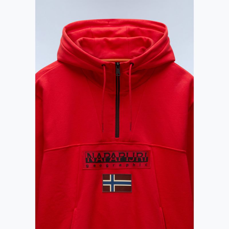 Кофта чоловіча Napapijri Burgee Half Zip Hooded 2.0 red goji 7