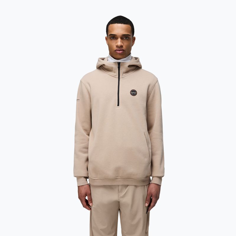 Кофта чоловіча Napapijri B-Badge Half Zip Hooded beige rocky