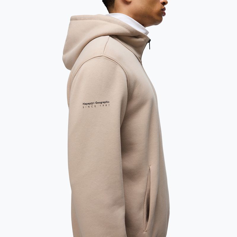 Кофта чоловіча Napapijri B-Badge Half Zip Hooded beige rocky 4