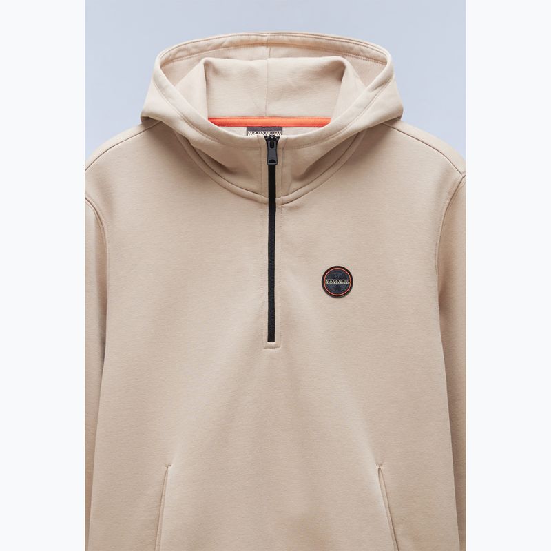 Кофта чоловіча Napapijri B-Badge Half Zip Hooded beige rocky 7