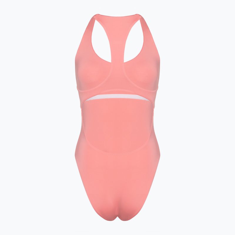 Жіночий суцільний купальник Hurley O&O Solid Racerback Moderate з роздільною спинкою тихоокеанський рожевий 2