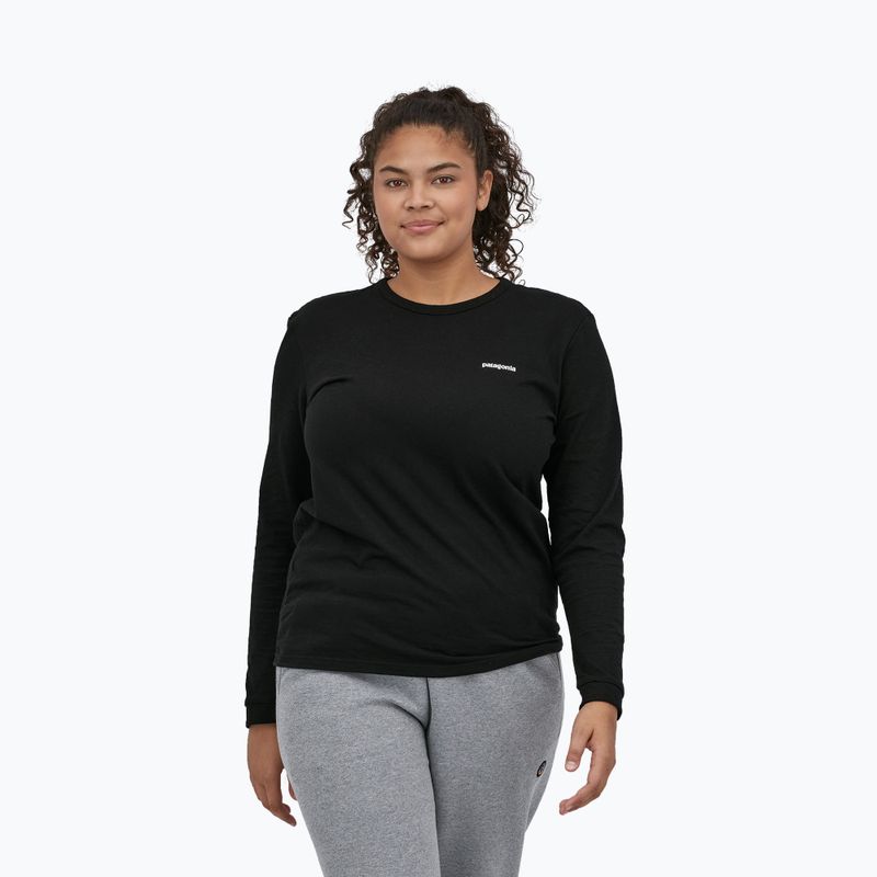 Лонгслів жіночий Patagonia P-6 Logo Responsibili-Tee black