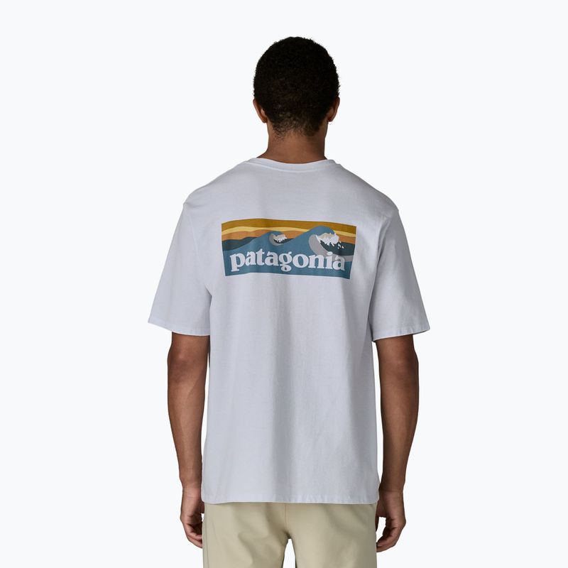 Футболка чоловіча Patagonia Boardshort Logo Pocket Responsibili white 3