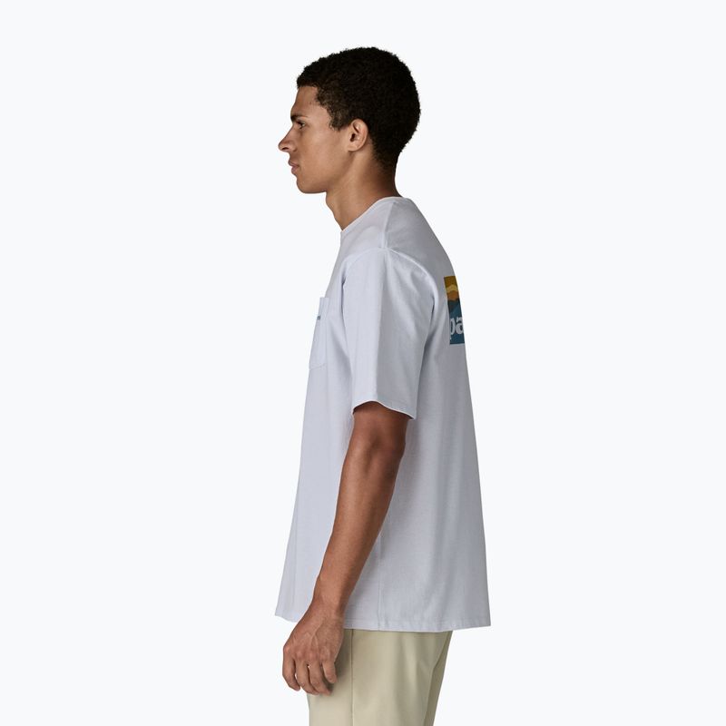 Футболка чоловіча Patagonia Boardshort Logo Pocket Responsibili white 4