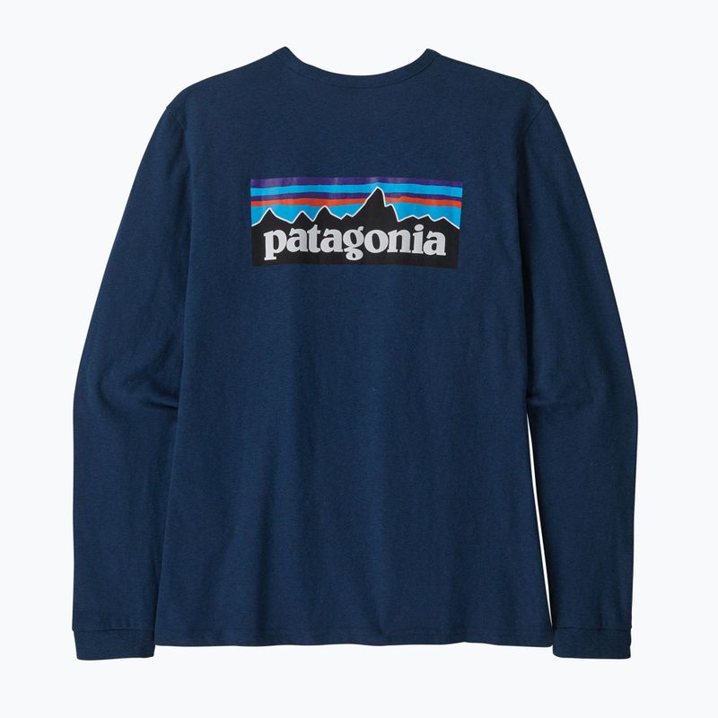 Футболка трекінгова жіноча Patagonia P-6 Logo Responsibili-Tee LS tidepool blue 9