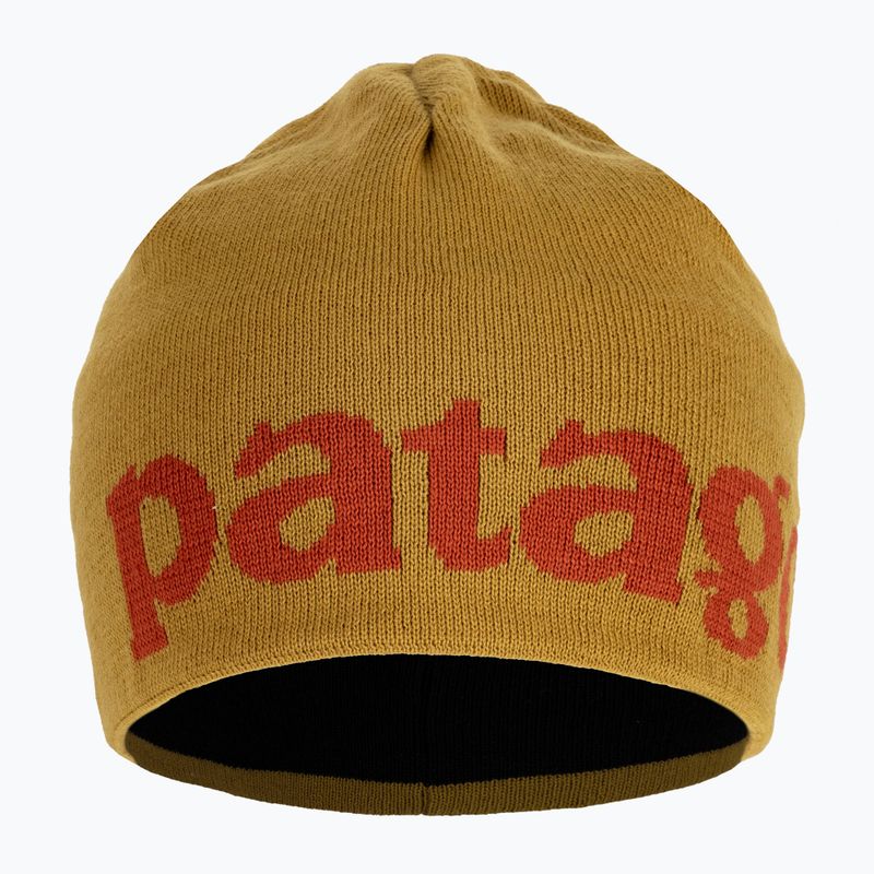 Шапка трекінгова Patagonia Beanie logo belwe / cosmic gold 2