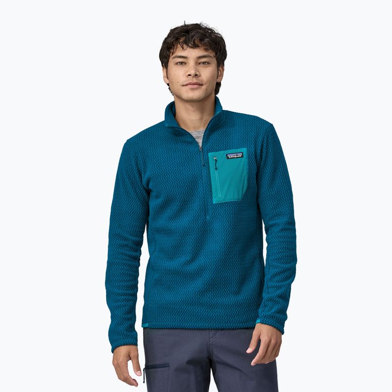 Кофта флісова чоловіча Patagonia R1 Air Zip Neck lagom blue