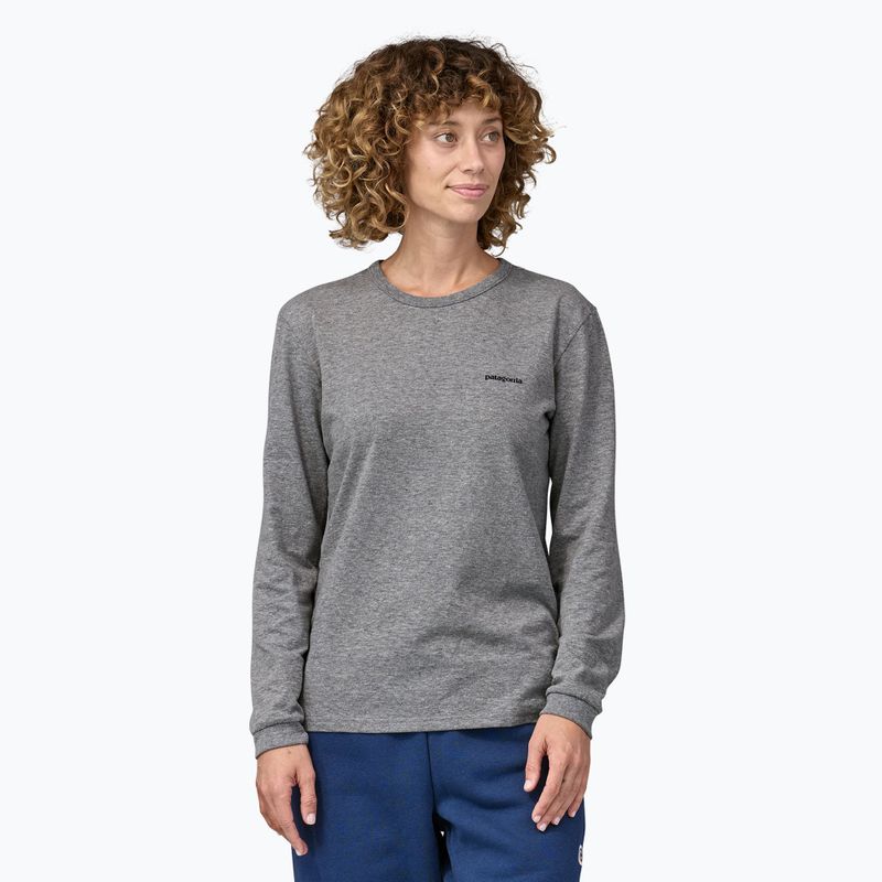 Лонгслів жіночий Patagonia P-6 Logo Responsibili-Tee gravel heather