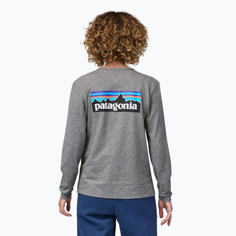 Лонгслів жіночий Patagonia P-6 Logo Responsibili-Tee gravel heather 2