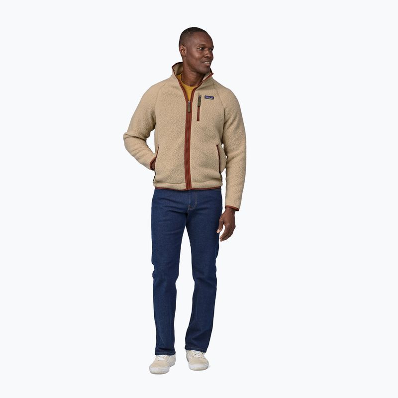 Кофта флісова чоловіча Patagonia Retro Pile el cap khaki w/sisu brown 3