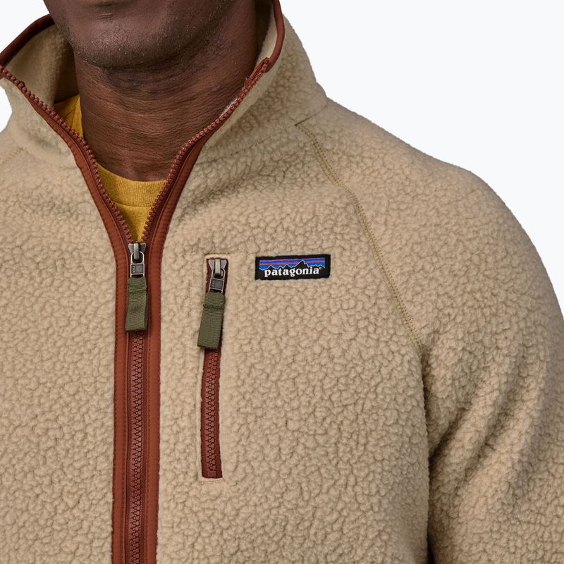 Кофта флісова чоловіча Patagonia Retro Pile el cap khaki w/sisu brown 4