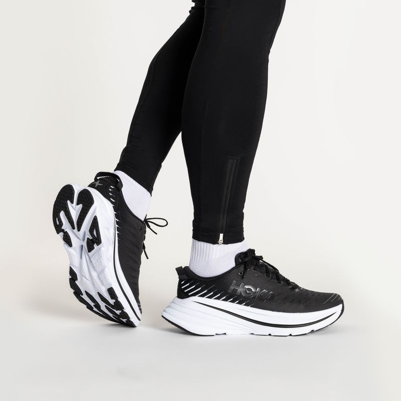 Черевики для бігу чоловічі HOKA Bondi X black/white 2