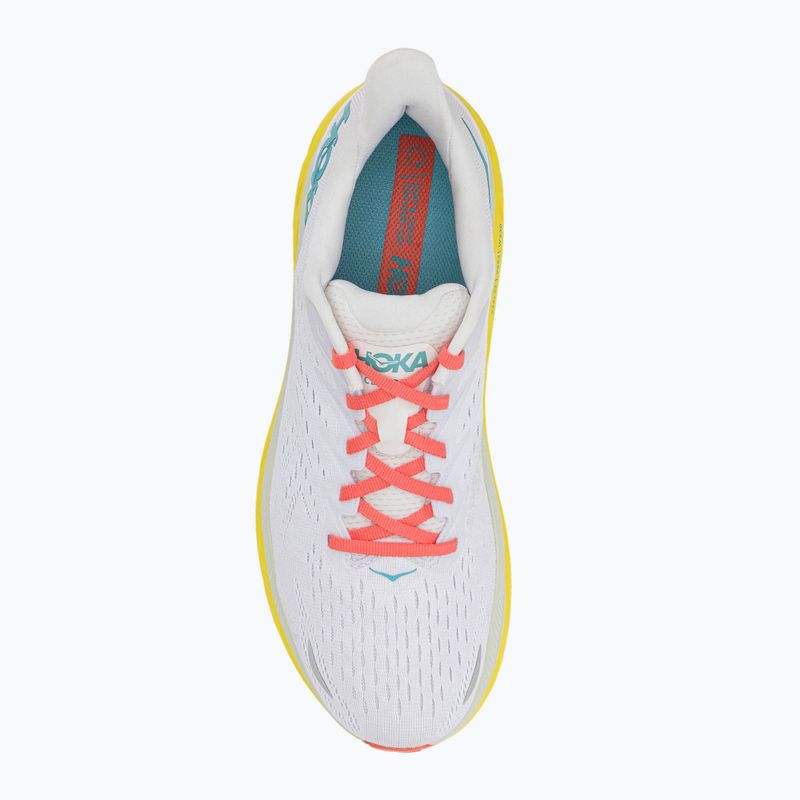 Кросівки для бігу чоловічі HOKA Clifton 8 Wide білі 1121374-BDBI 6