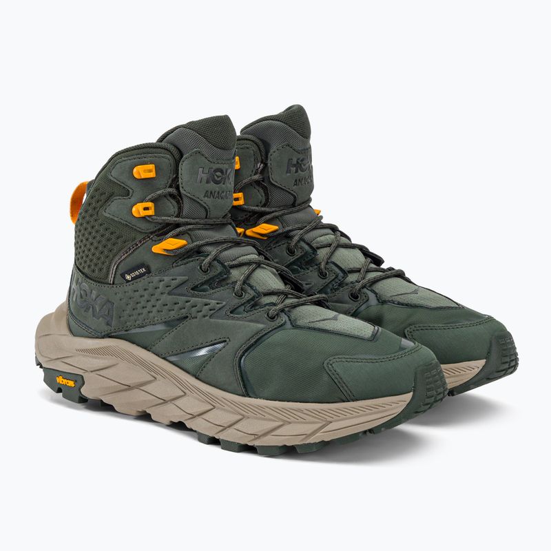 Чоловічі туристичні черевики HOKA Anacapa Mid GTX чебрець/променисто-жовтий 4