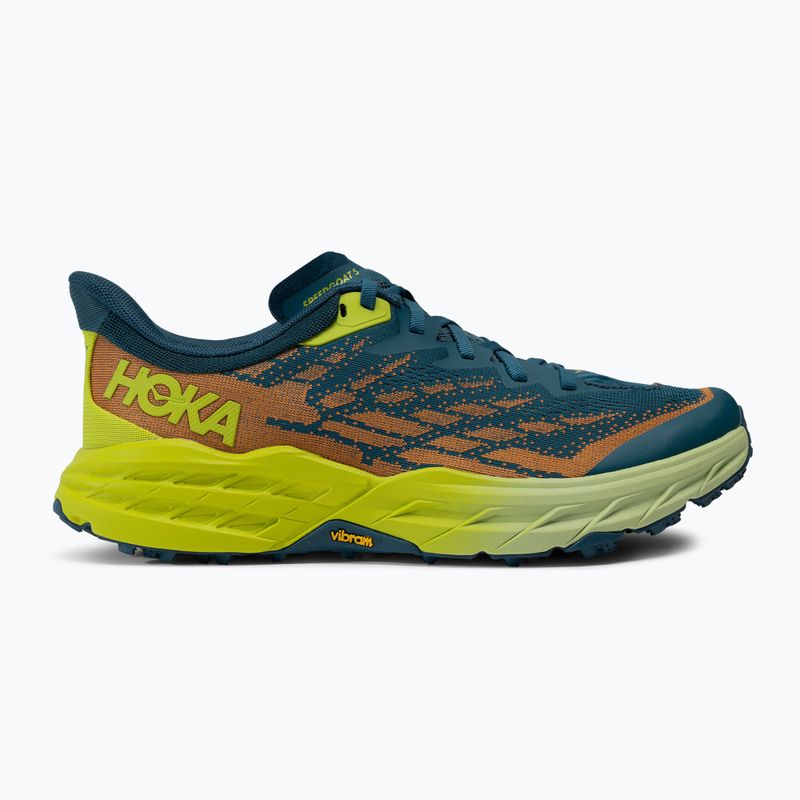 Кросівки для бігу чоловічі HOKA Speedgoat 5 блакитно-зелені 1123157-BCEP 2