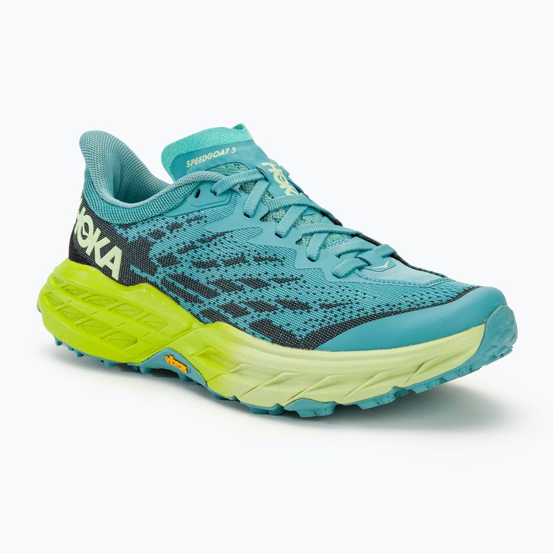 Кросівки для бігу жіночі HOKA Speedgoat 5 coastal shade/green glow