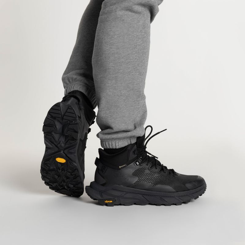 Черевики трекінгові чоловічі HOKA Trail Code GTX black/raven 2