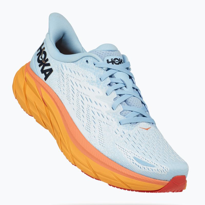 Жіночі бігові кросівки HOKA Clifton 8 Wide літня пісня/крижаний потік 8