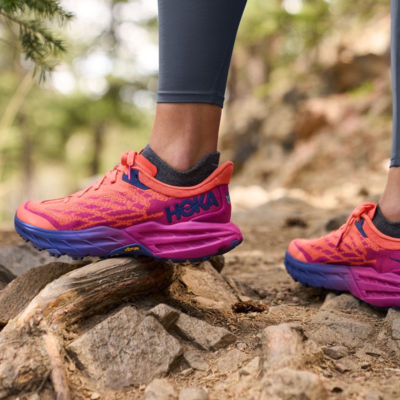 Кросівки для бігу жіночі HOKA Speedgoat 5 помаранчеві 1123158-FFCM 12