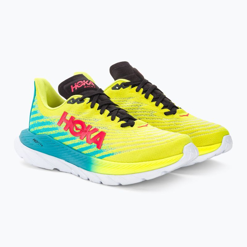 Кросівки для бігу чоловічі HOKA Mach 5 evening primrose/scuba blue 4