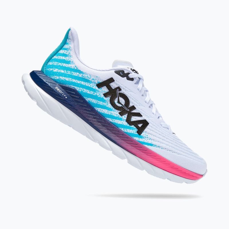 Кросівки чоловічі HOKA Mach 5 white/scuba blue 8