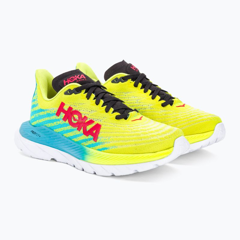 Кросівки для бігу жіночі HOKA Mach 5 evening primrose/scuba blue 4