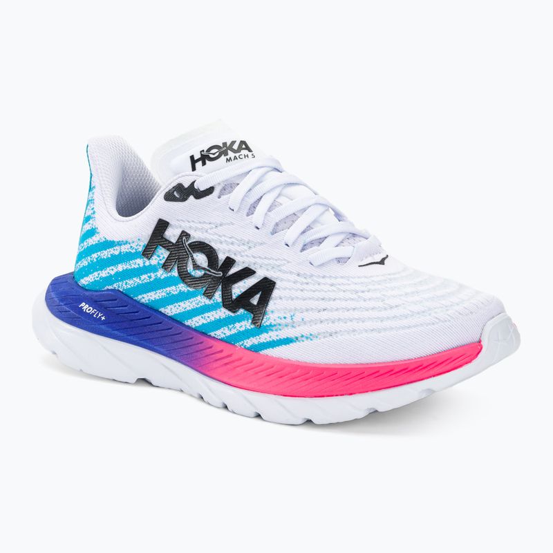 Черевики для бігу жіночі HOKA Mach 5 white/scuba blue