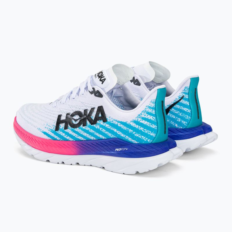 Черевики для бігу жіночі HOKA Mach 5 white/scuba blue 4