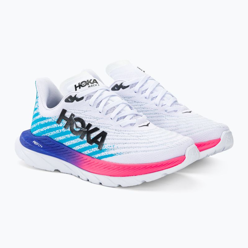 Черевики для бігу жіночі HOKA Mach 5 white/scuba blue 5