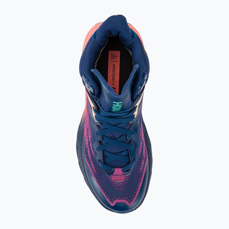 Кросівкі для бігу жіночі HOKA Speedgoat 5 Mid GTX bellwether blue/camellia 6