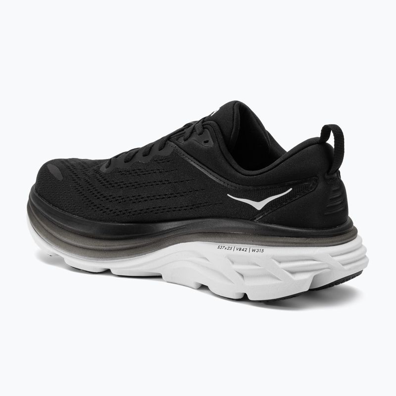 Кросівкі для бігу чоловічі HOKA Bondi 8 Wide black/white 3