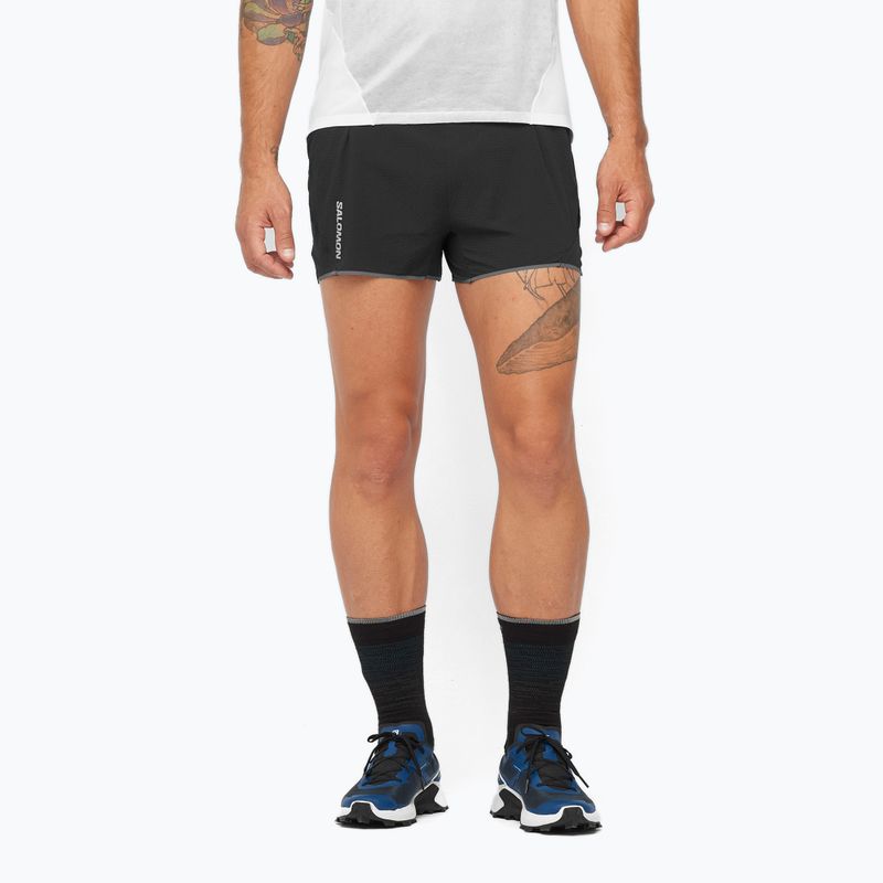 Шорти для бігу чоловічі Salomon Sense Aero 3" deep black