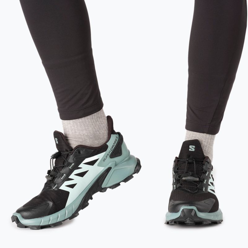 Кросівки для бігу жіночі Salomon Supercross 4 GTX чорно-блакитні L41735500 18