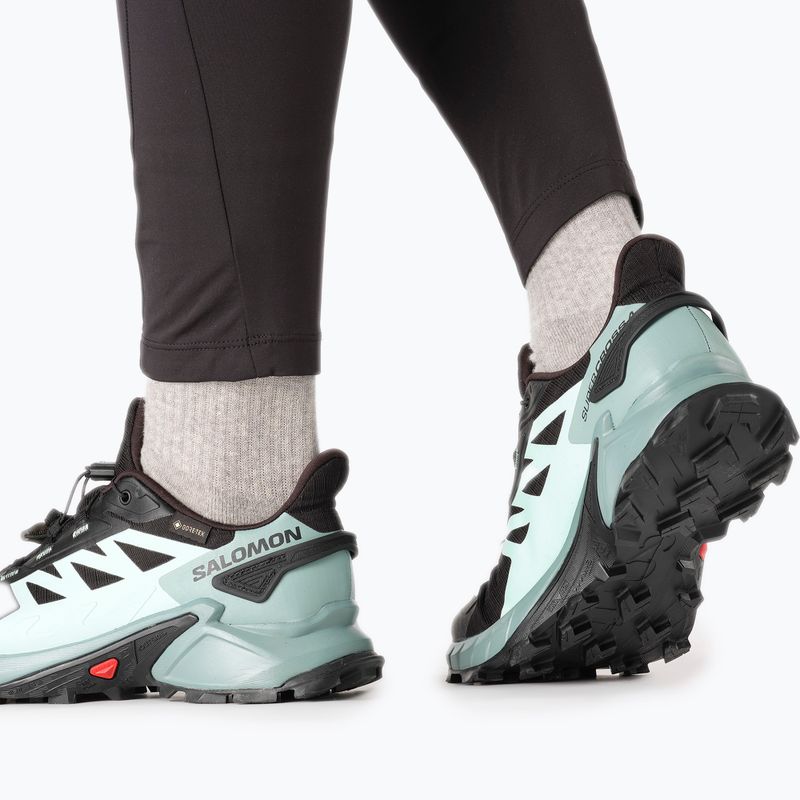Кросівки для бігу жіночі Salomon Supercross 4 GTX чорно-блакитні L41735500 19