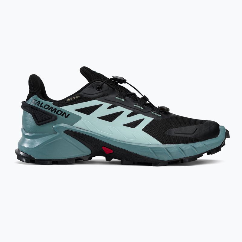 Кросівки для бігу жіночі Salomon Supercross 4 GTX чорно-блакитні L41735500 2