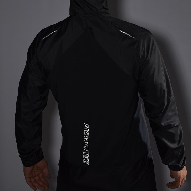 Куртка для бігу чоловіча Salomon Cross Wind deep black 3