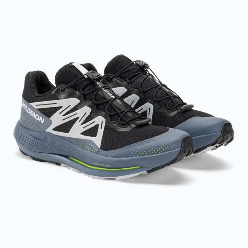 Кросівки для бігу чоловічі Salomon Pulsar Trail black/china blue/arctic ice 7