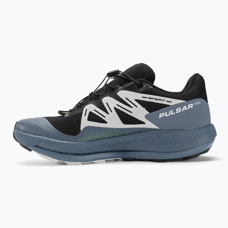 Кросівки для бігу чоловічі Salomon Pulsar Trail black/china blue/arctic ice 3