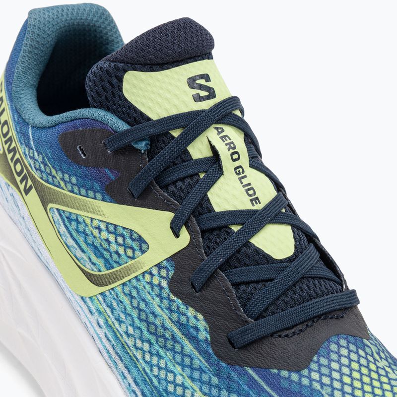 Кросівки для бігу чоловічі Salomon Aero Glide blue ashes/dark sapphire/sunny lime 8