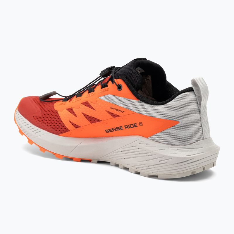 Чоловічі кросівки Salomon Sense Ride 5 lunar rock/shocking orange/firefire red 3