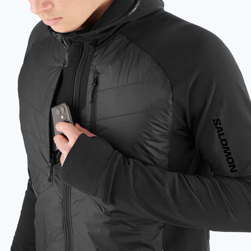 Куртка гібридна чоловіча Salomon Elixir Hybrid Hoodie Insulated deep black 4