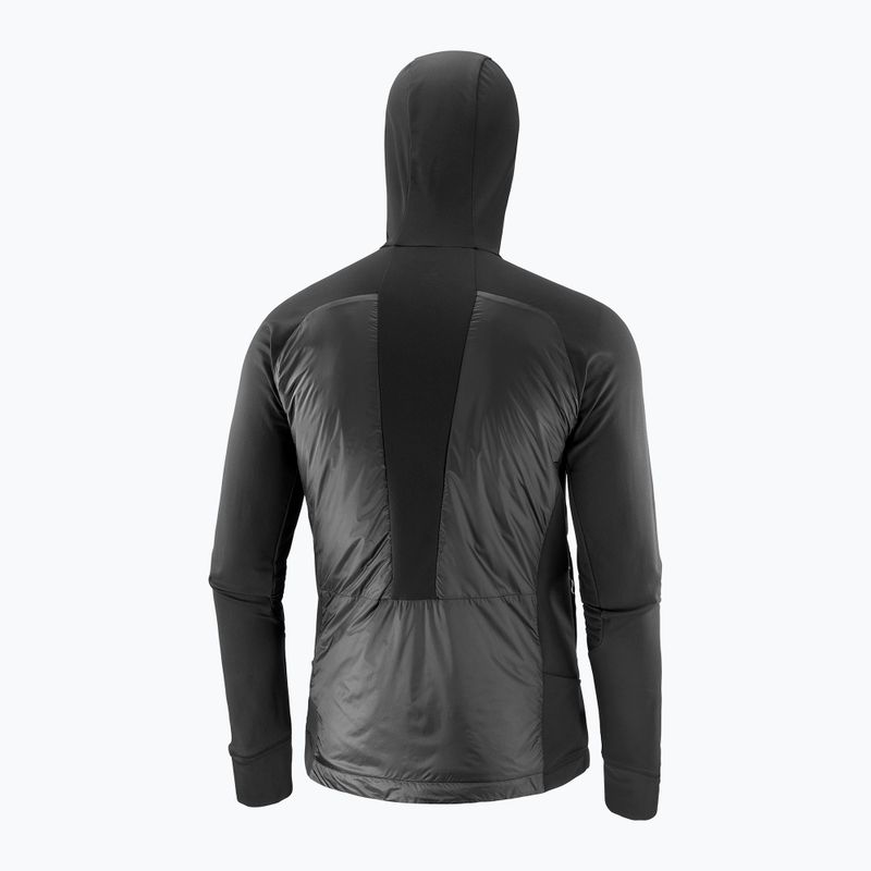 Куртка гібридна чоловіча Salomon Elixir Hybrid Hoodie Insulated deep black 8
