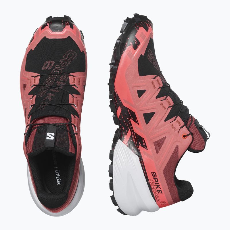 Кросівки для бігу чоловічі Salomon Spikecross 6 GTX cow hide/black/neon flame 12